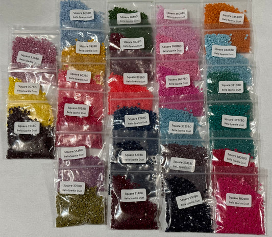 Mixed Facet Square Bella Sparkle Dust Diamond Painting Drills