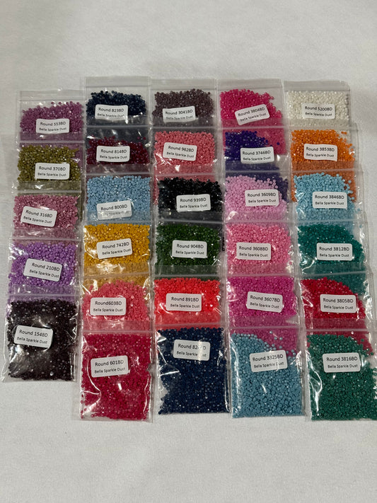 Mixed Facet Round Bella Sparkle Dust Diamond Painting Drills