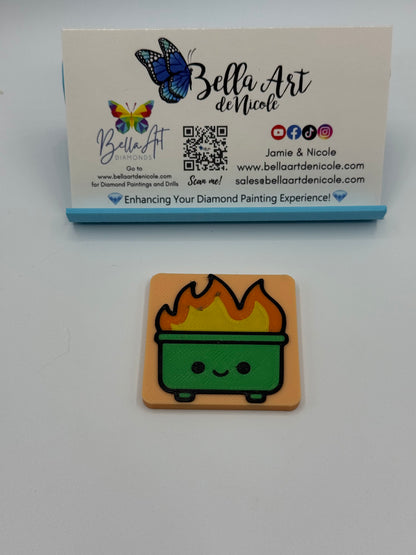 Dumpster Fire Diamond Painting Drill Trays and  Coverminder