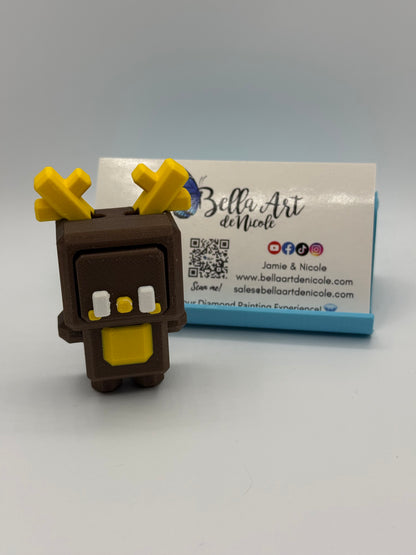 Christmas Block-Characters Fidget Clickers w/Magnet