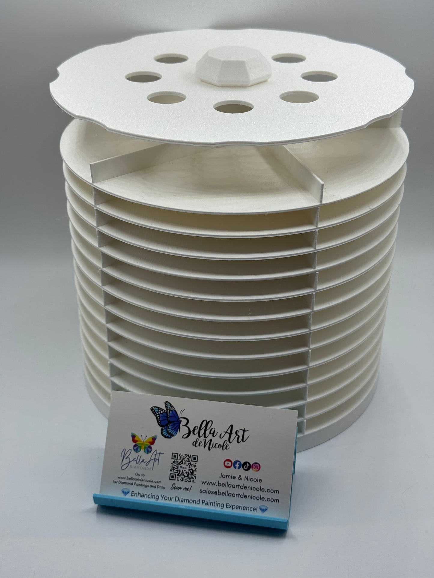 Spinning Tray Tower: Universal Fit for Many Diamond Painting Tray Sizes/Brands