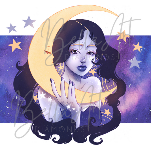 Moon and Stars Girl