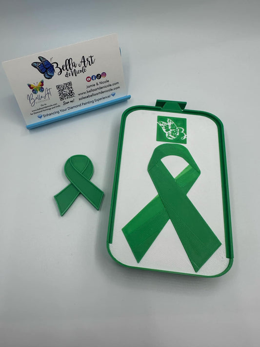LIMITED Edition 2 Item Series of Awareness Ribbon Diamond Painting Stackable Drill Trays + Matching Ribbon Coverminder