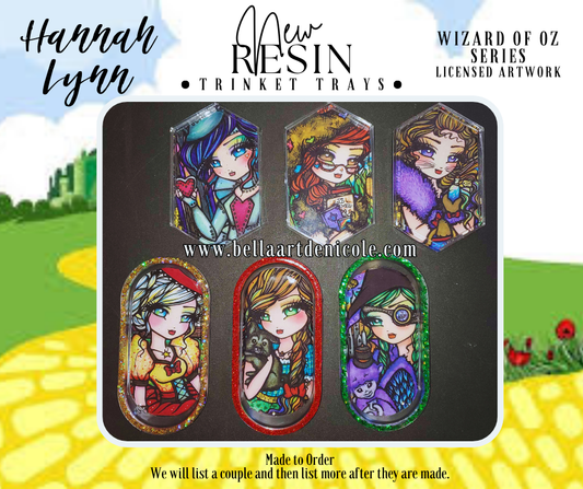 Hand Made Licensed Hannah Lynn Artwork Resin Trays
