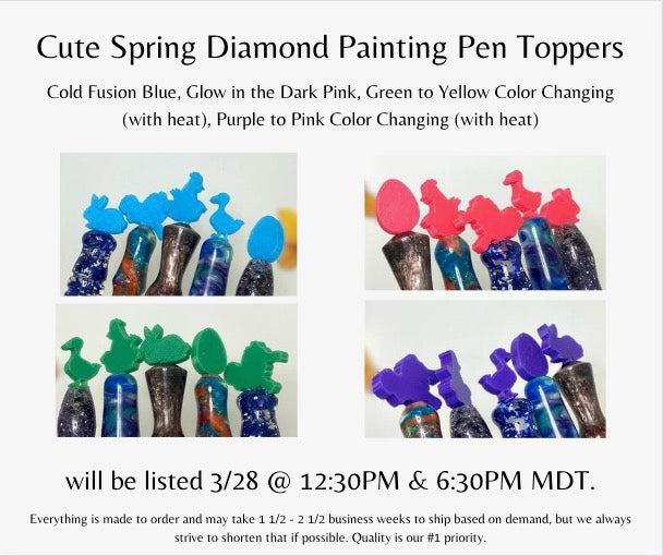 Cute Spring Diamond Painting Pen Toppers