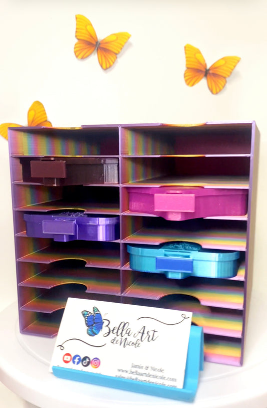 16 Slot Multitower for Bella Art de Nicole 3 Divider & Thingiverse Diamond Painting Trays